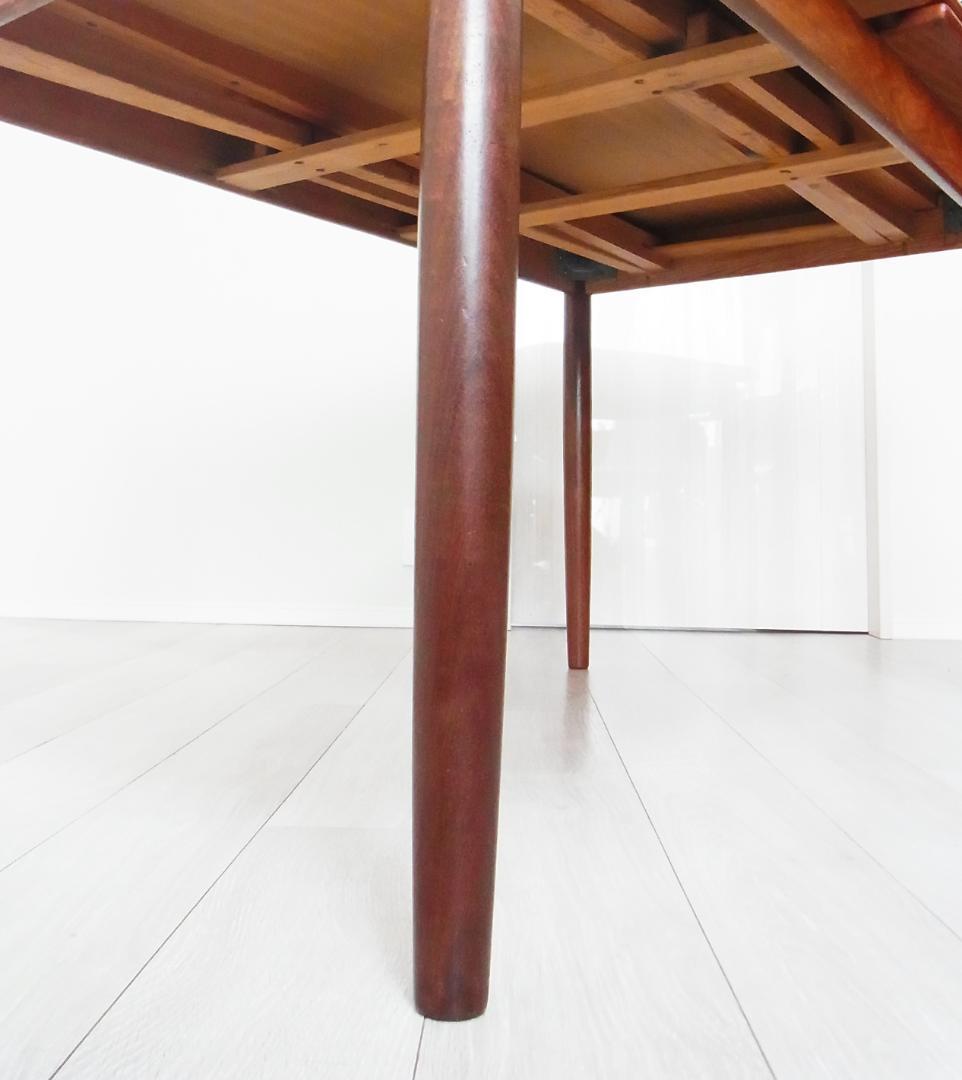 杢目が美しい伸長式 エクステンション ダイニングテーブル 北欧家具　ビンテージ