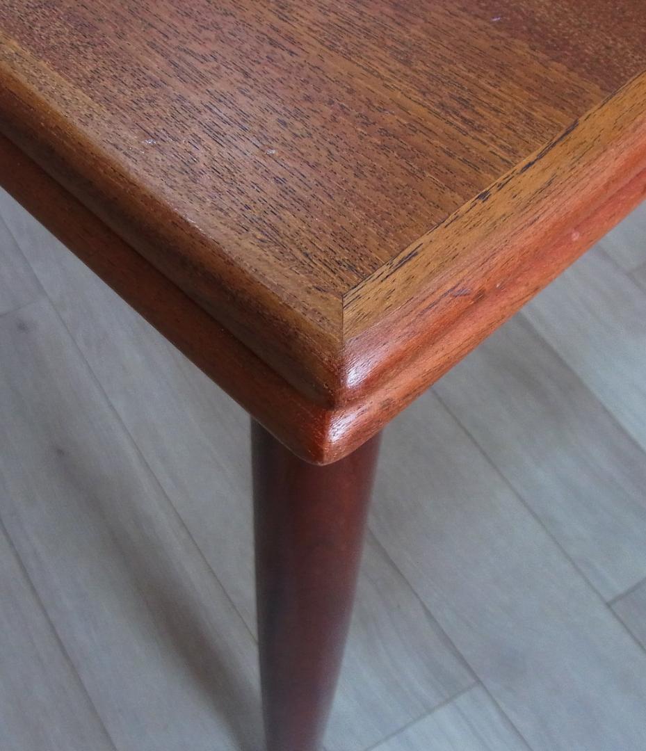 杢目が美しい伸長式 エクステンション ダイニングテーブル 北欧家具　ビンテージ