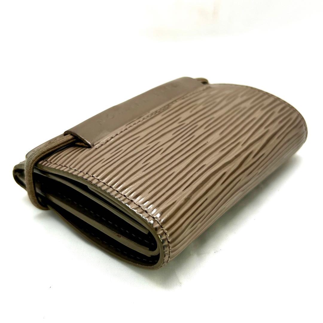 【極美品】 ルイヴィトン エピ ポルトモネネ エラスティック グレージュ