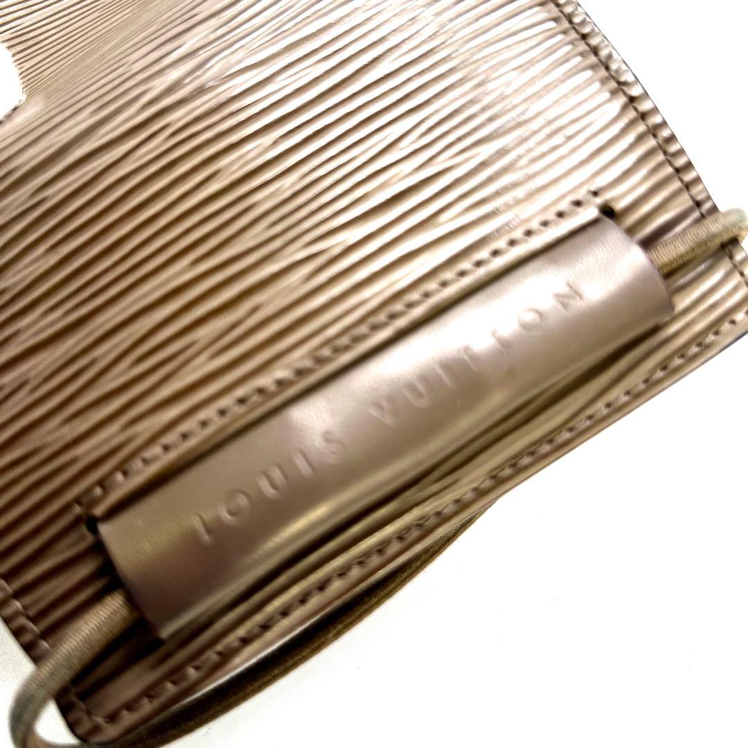 【極美品】 ルイヴィトン エピ ポルトモネネ エラスティック グレージュ