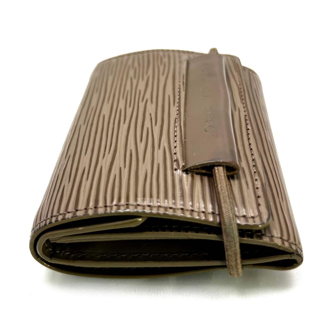 【極美品】 ルイヴィトン エピ ポルトモネネ エラスティック グレージュ