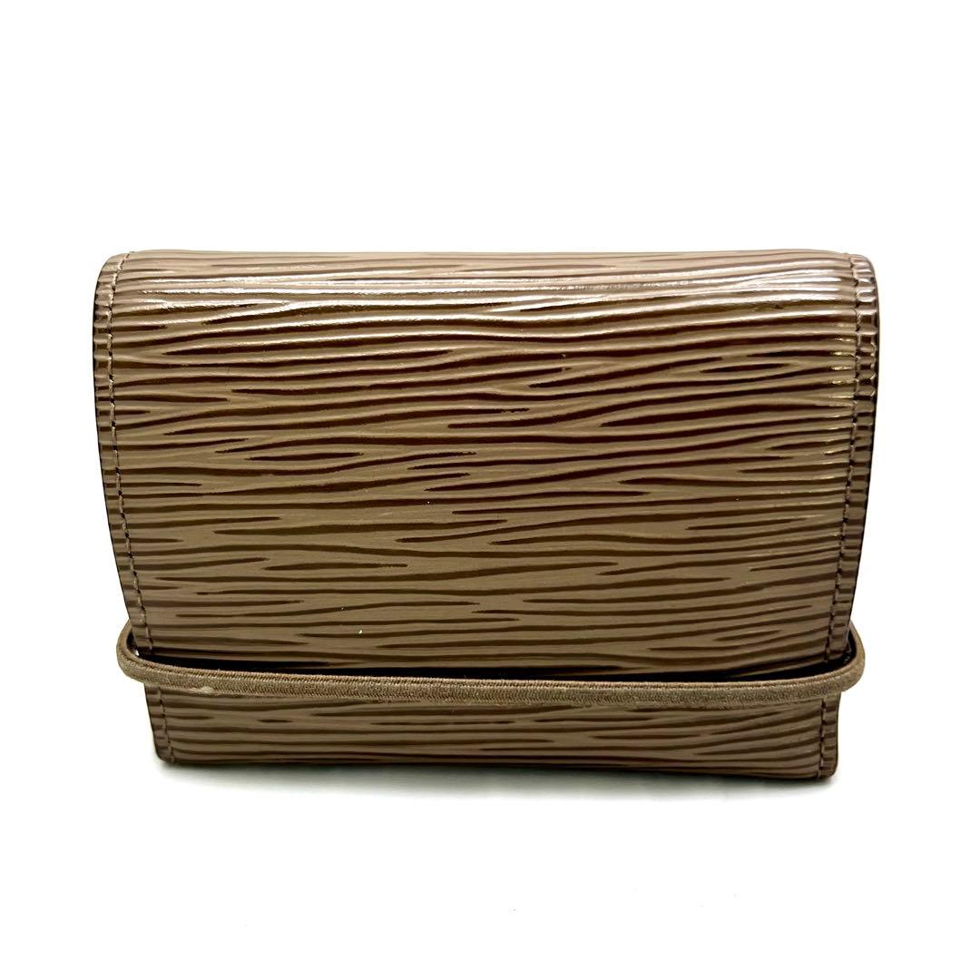 【極美品】 ルイヴィトン エピ ポルトモネネ エラスティック グレージュ