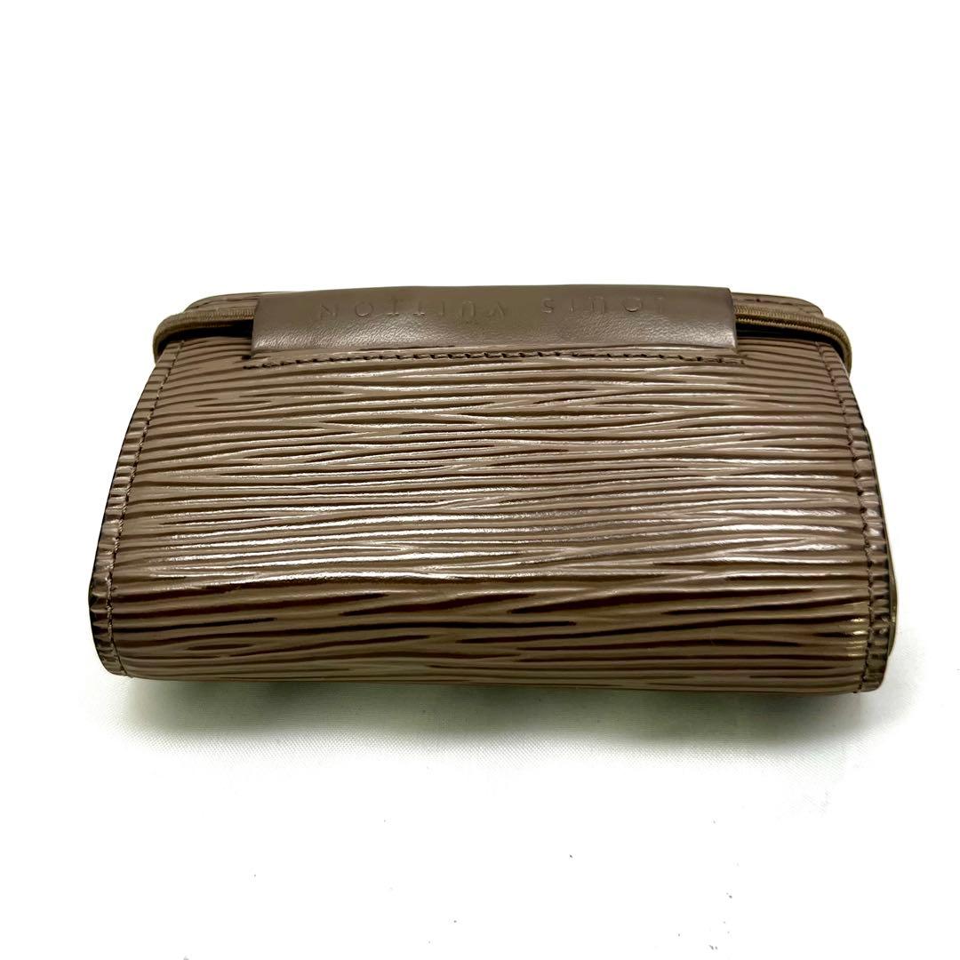 【極美品】 ルイヴィトン エピ ポルトモネネ エラスティック グレージュ