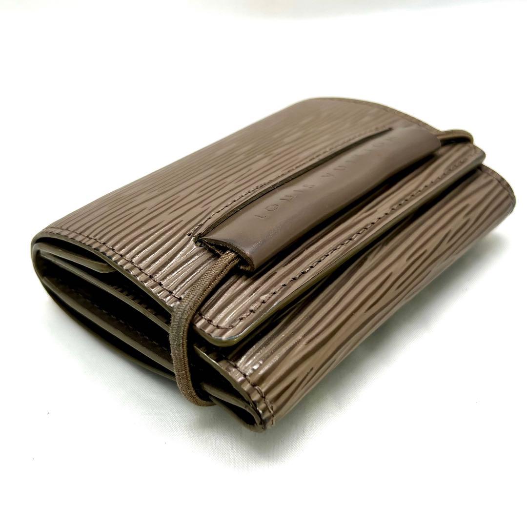【極美品】 ルイヴィトン エピ ポルトモネネ エラスティック グレージュ