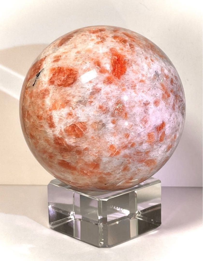 サンストーン アベンチュリレッセンス 日長石 超レアストーン スフィア 天然石