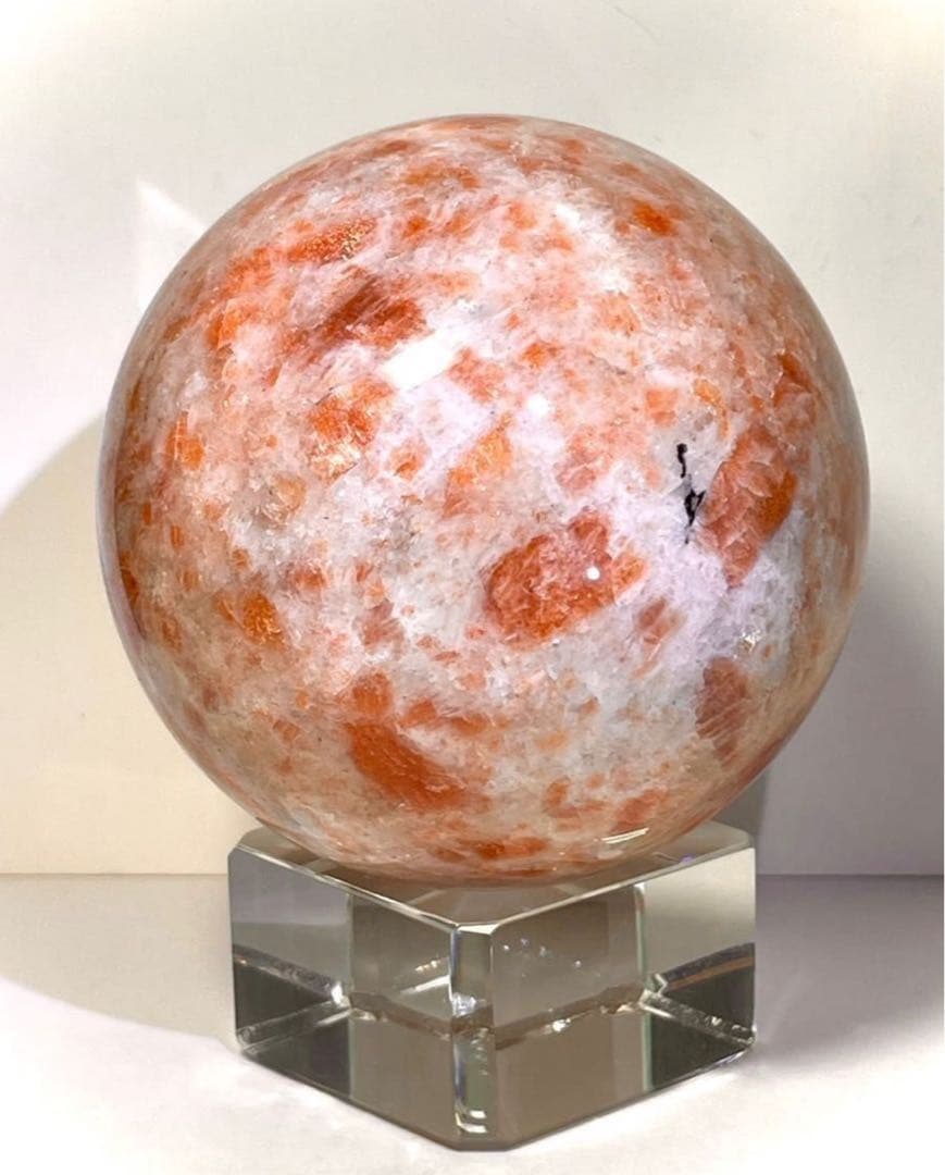 サンストーン アベンチュリレッセンス 日長石 超レアストーン スフィア 天然石