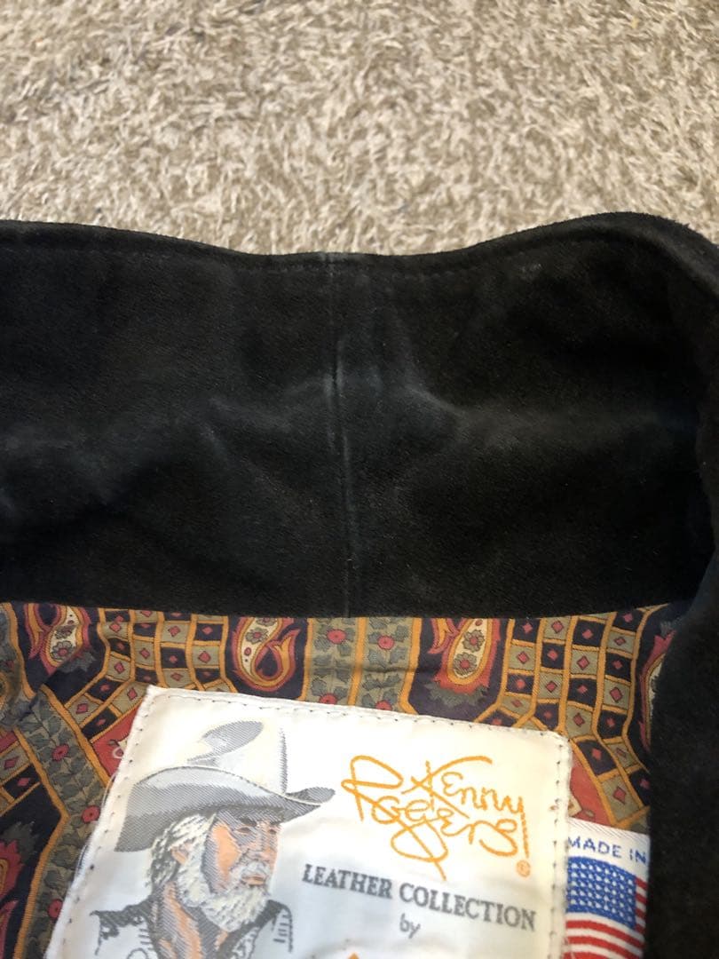 Schott ショット　スエード　フリンジ　レザー　　ジャケット　ブラック