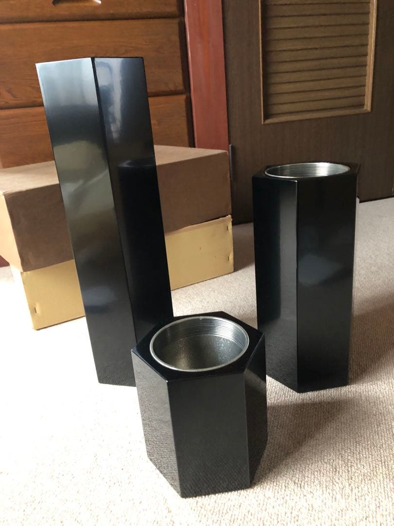 三管　花器　六角　紙箱入