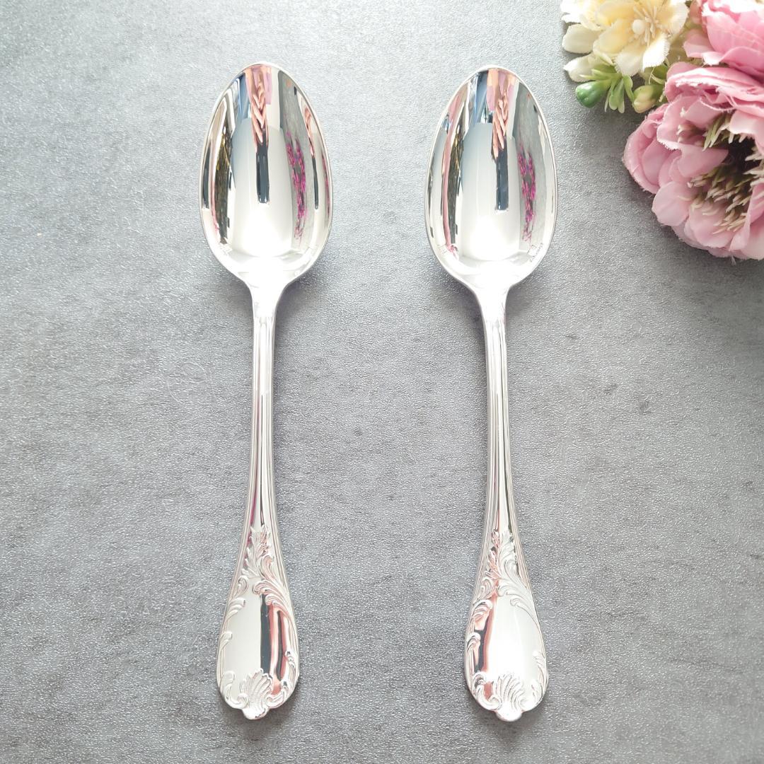 希少 美品 クリストフル マルリー デザートスプーン 2点