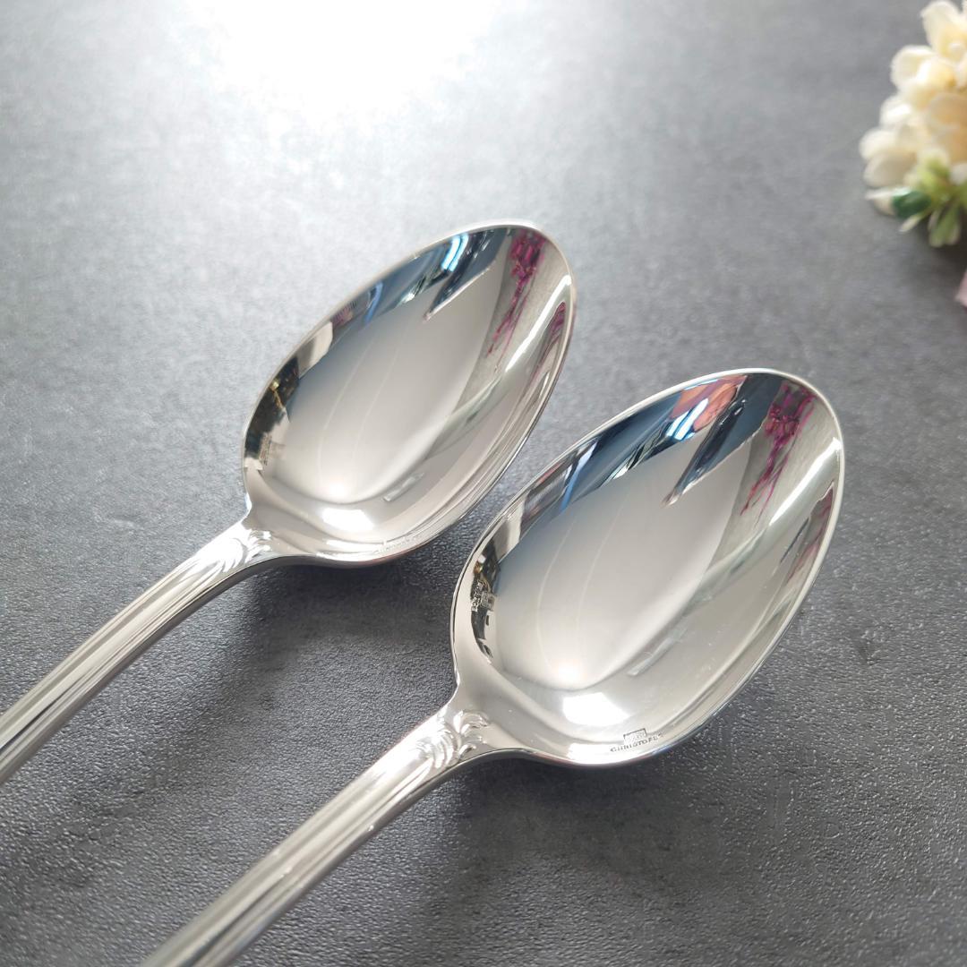 希少 美品 クリストフル マルリー デザートスプーン 2点