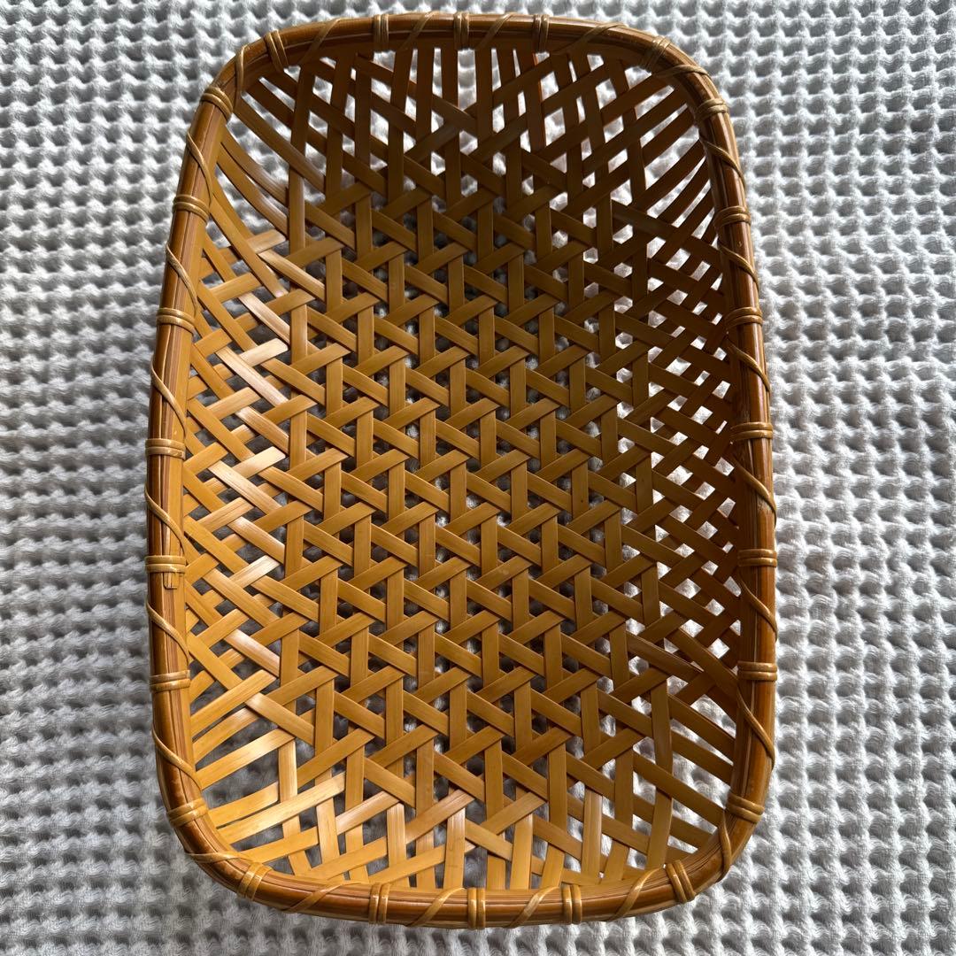【新品未使用】竹楓舎　2点セット　竹かご　竹細工　バスケット