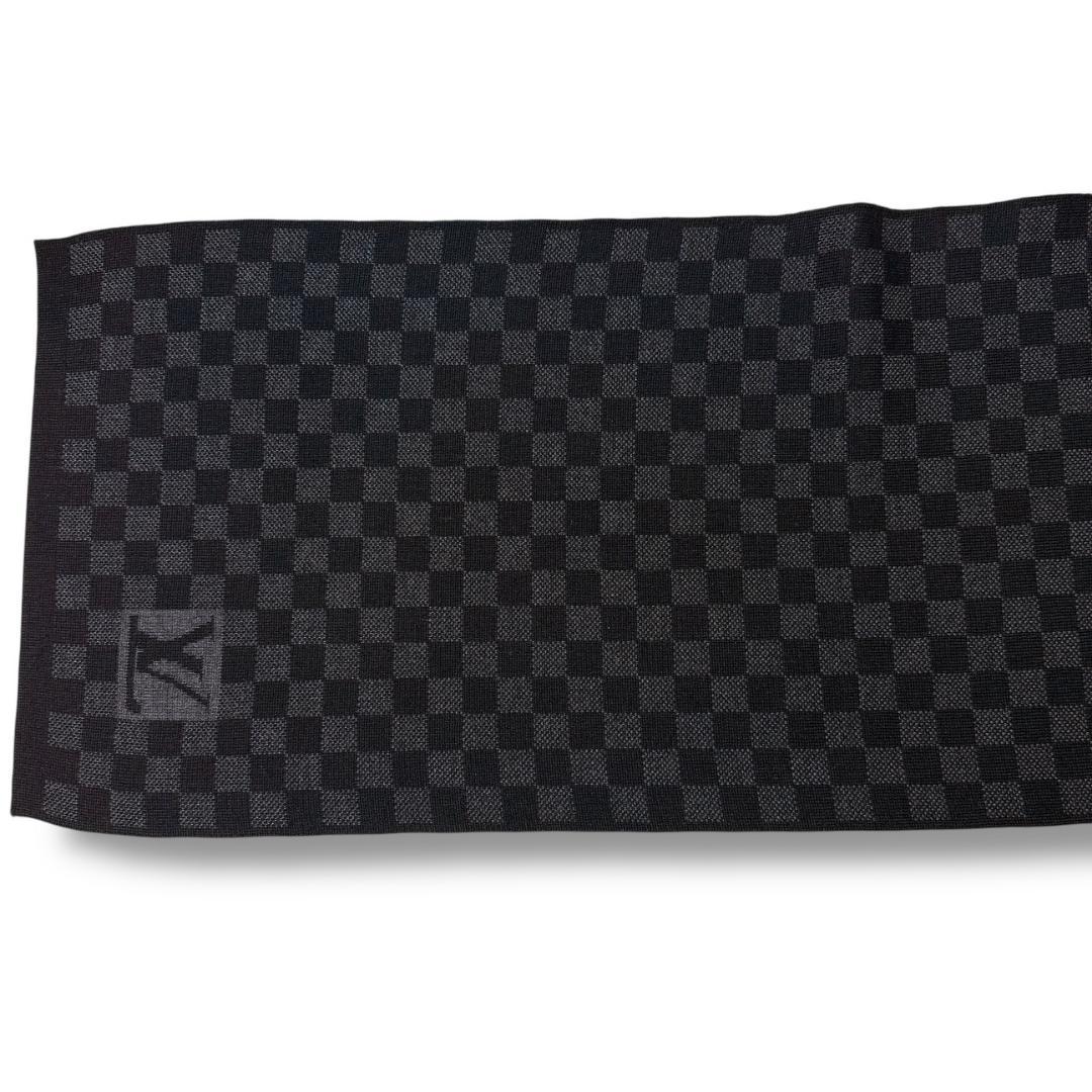 【超美品】LOUIS VUITTON ダミエ グラフィット ウール マフラー