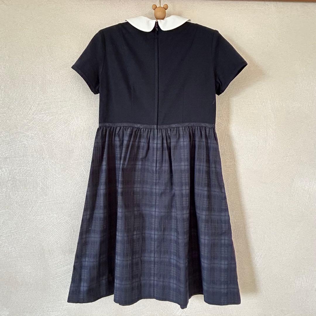 familiar ファミリア　半袖ネイビー　フォーマルワンピース 140