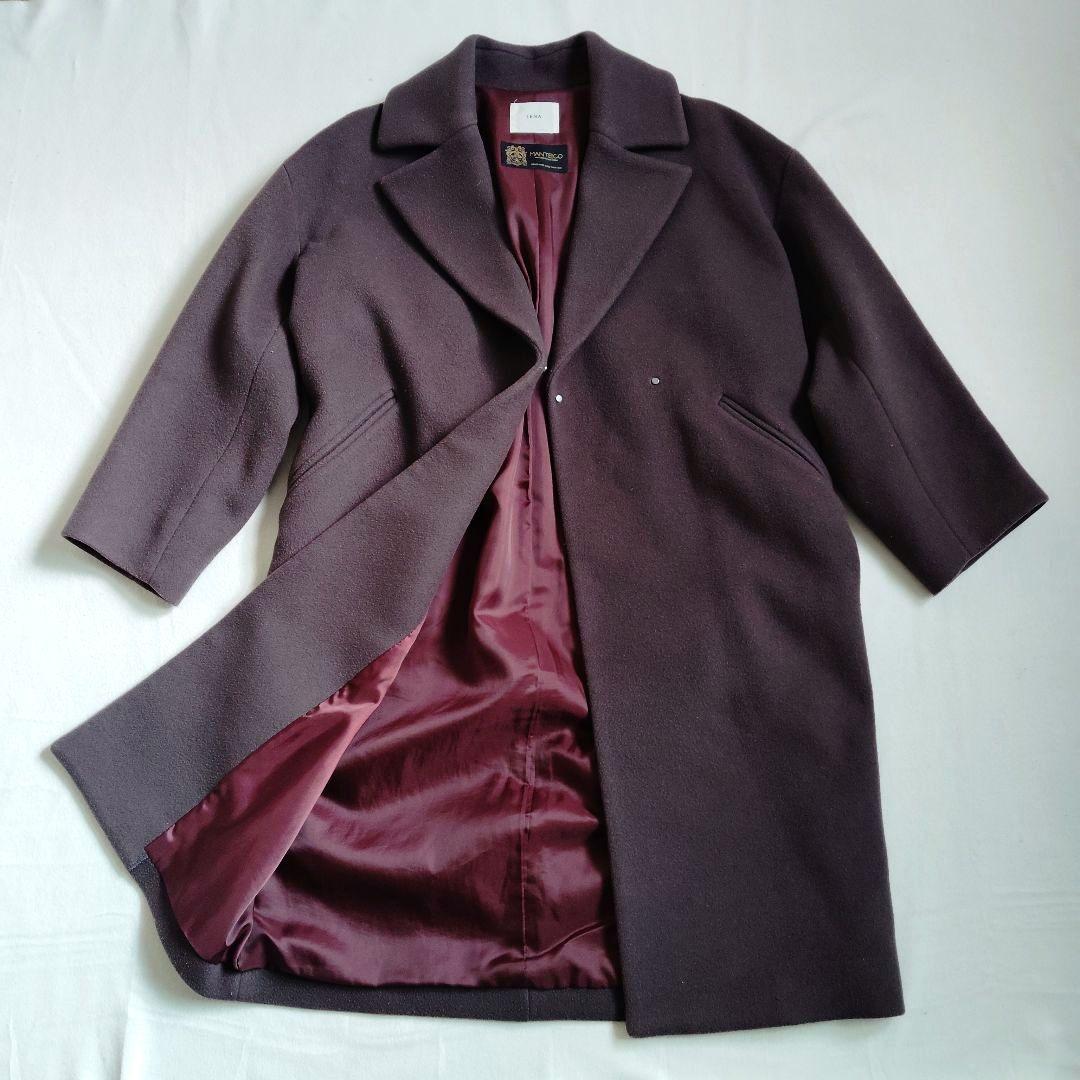 IENA MANTECO ウール混 チェスターコート ロングコート ブラウン36