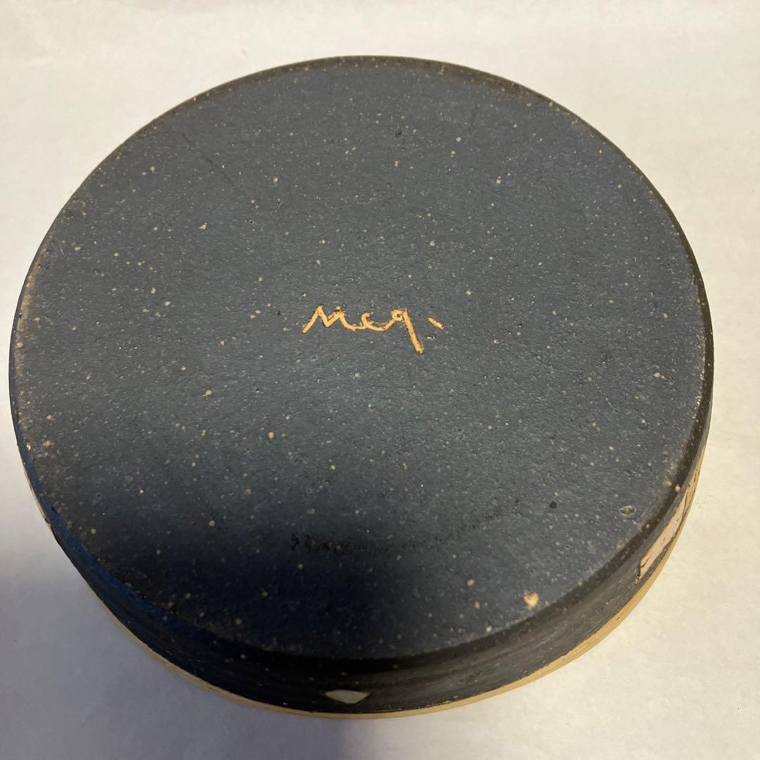 長田恵　ケース　猫　笠間焼　蓋物