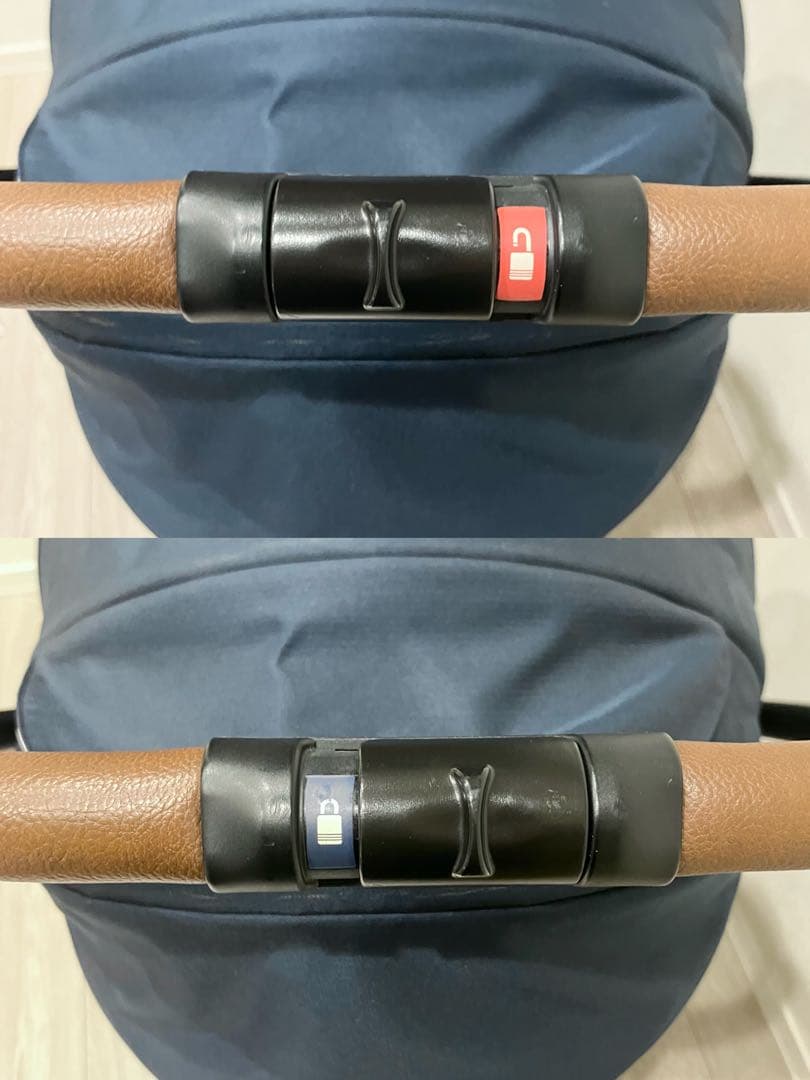 ラクーナクッションAE レインカバー付き　アップリカ　ベビーカー　ネイビー