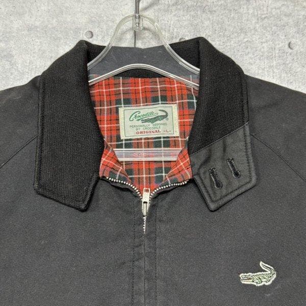 美品 80s Crocodile ブラック スウィングトップ クロコダイル