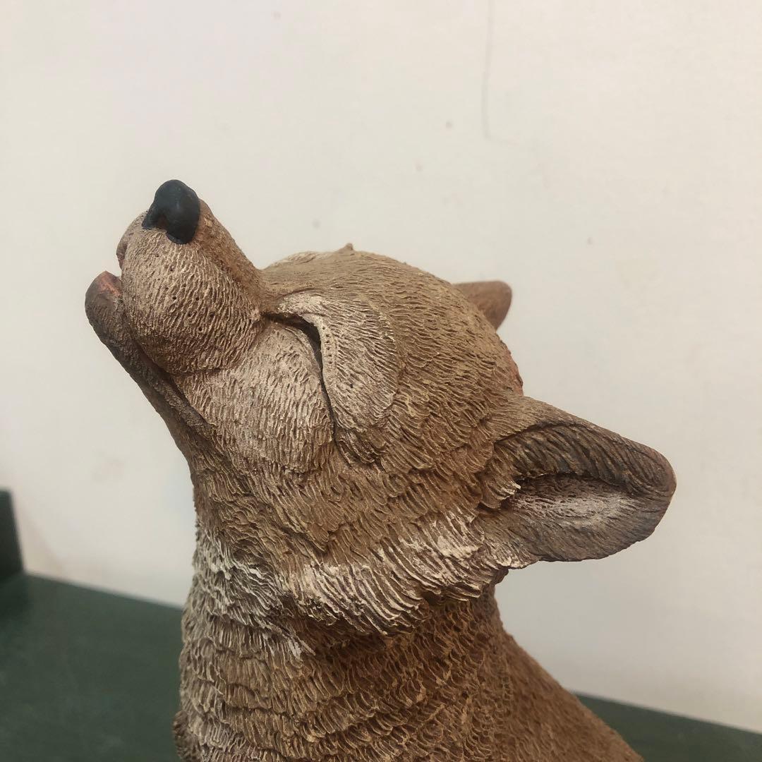 かりん人形　オオカミ　狼　9067￼ 置物