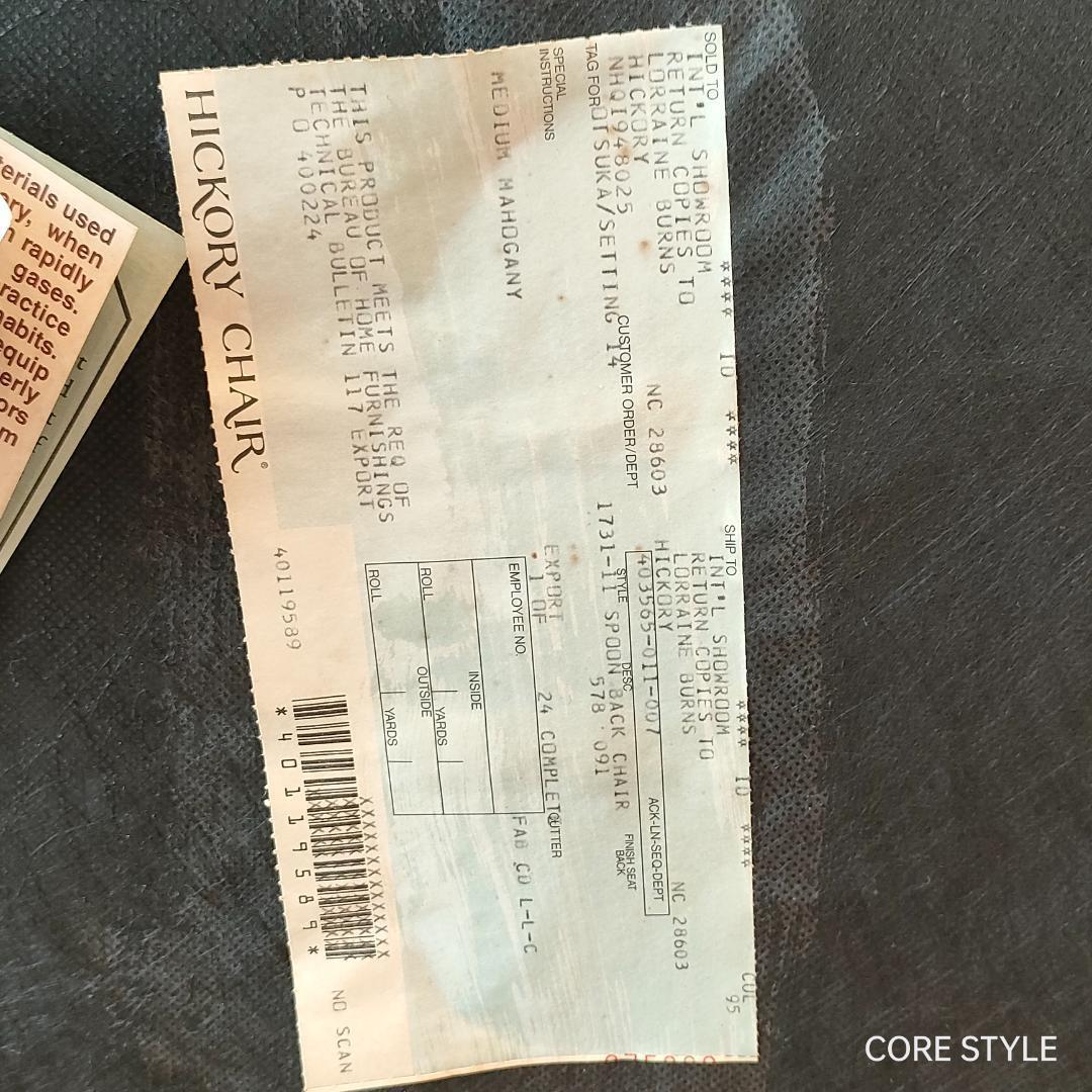 希少　ヒッコリーチェア　キャスター付き　クラシック家具　太鼓鋲①