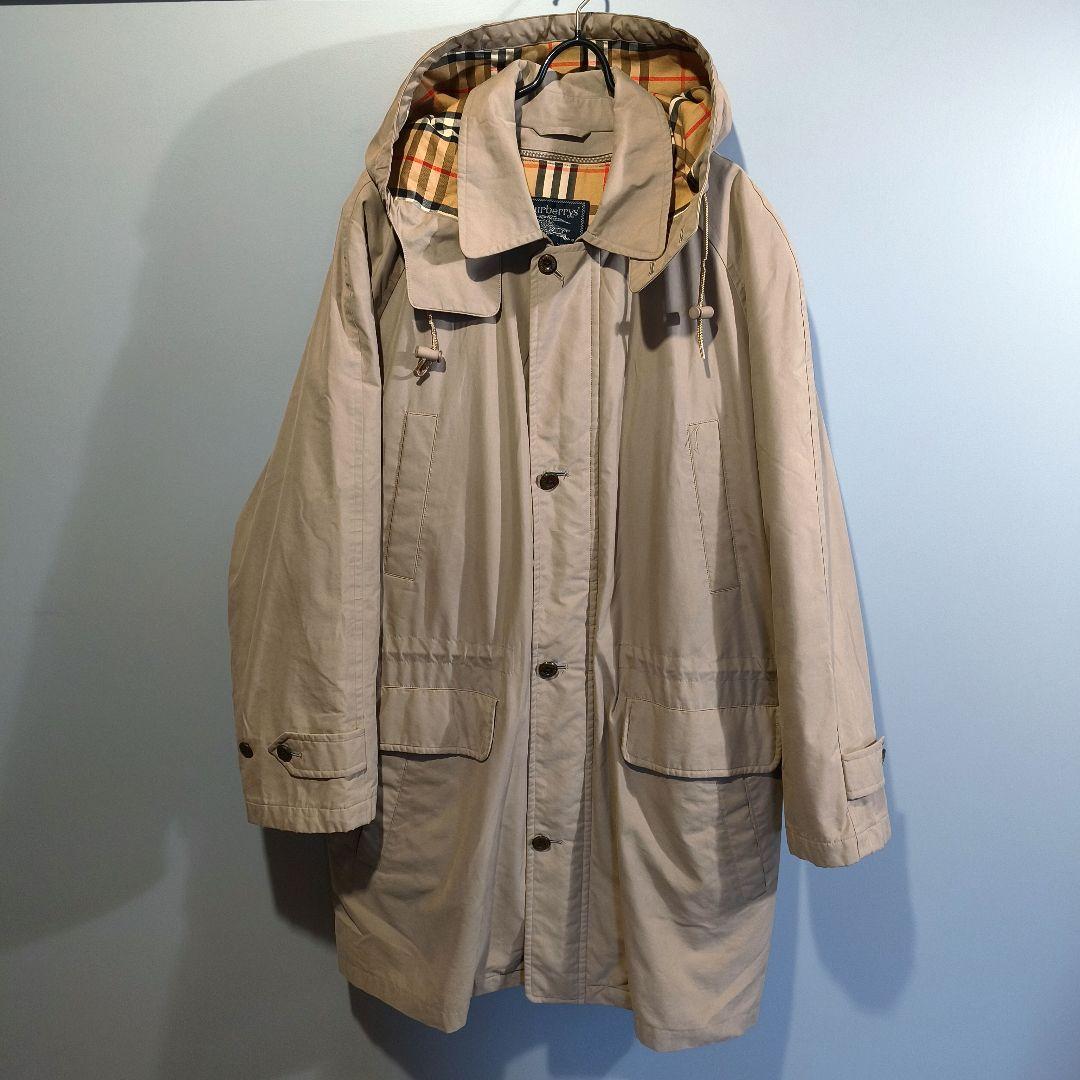 90年代日本製★Burberrys’バーバリーズ★ベージュステンカラーコートLY