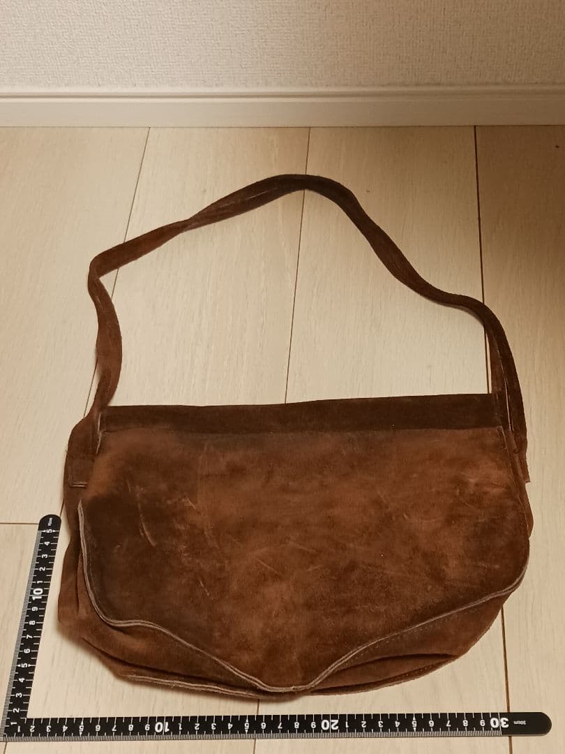 名作　60s～70s スエード　生地　ショルダーバッグ　レザー 希少　古着
