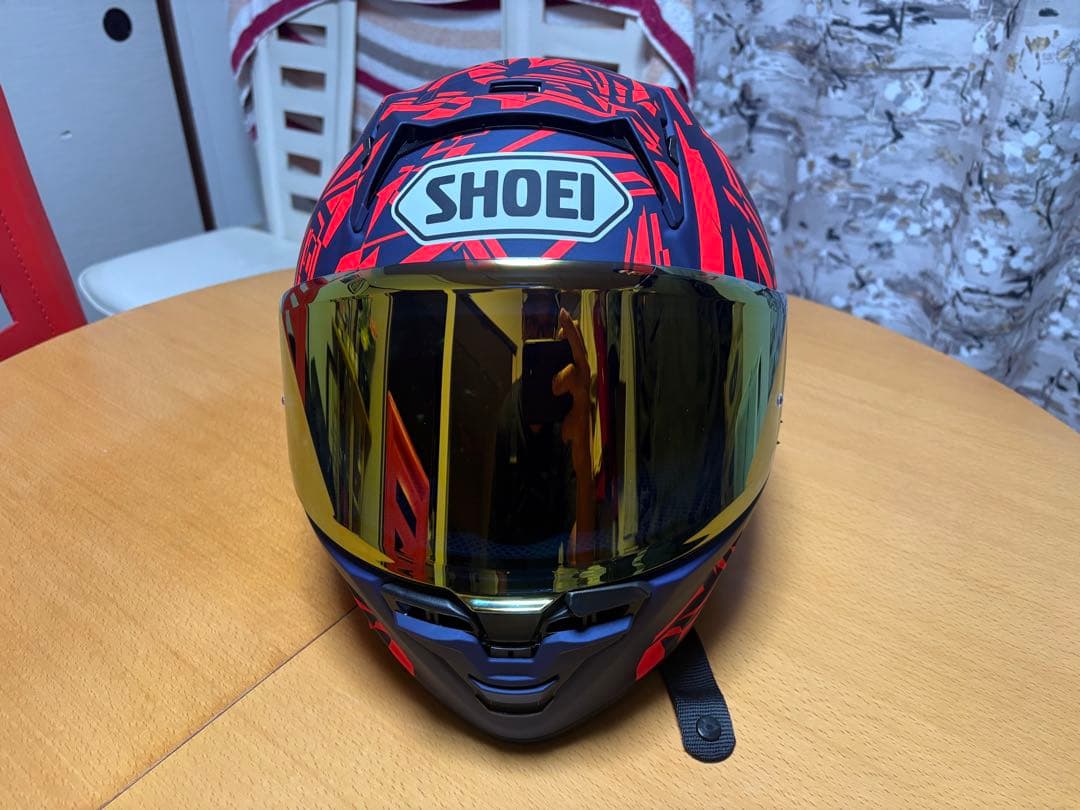 SHOEI フルフェイスヘルメット 赤・黒・金