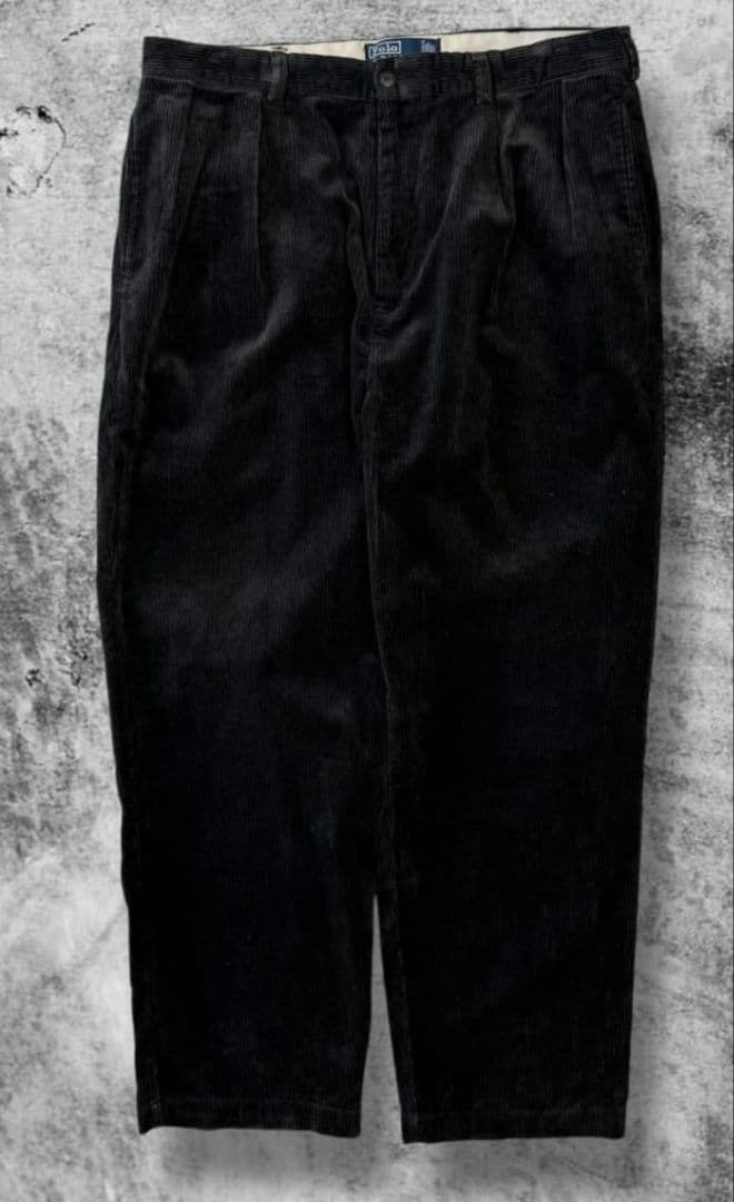 90s Polo Ralph Lauren ANDREW黒コーデュロイ36/30