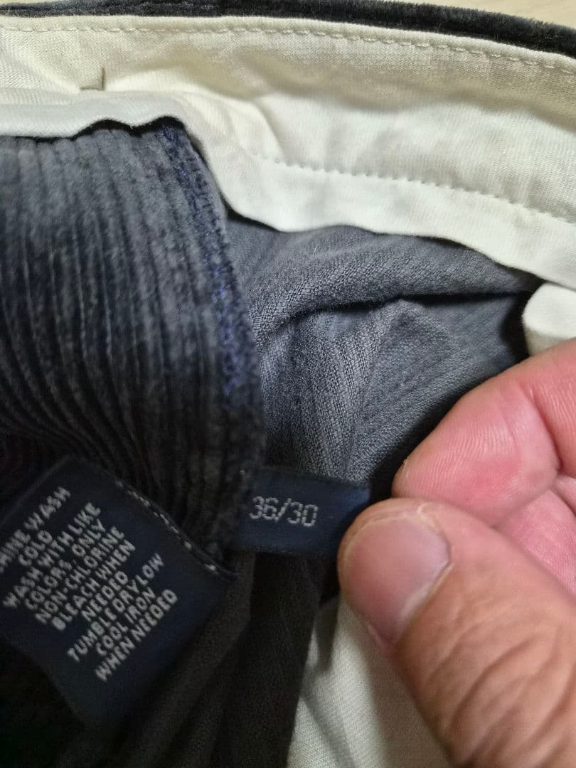 90s Polo Ralph Lauren ANDREW黒コーデュロイ36/30