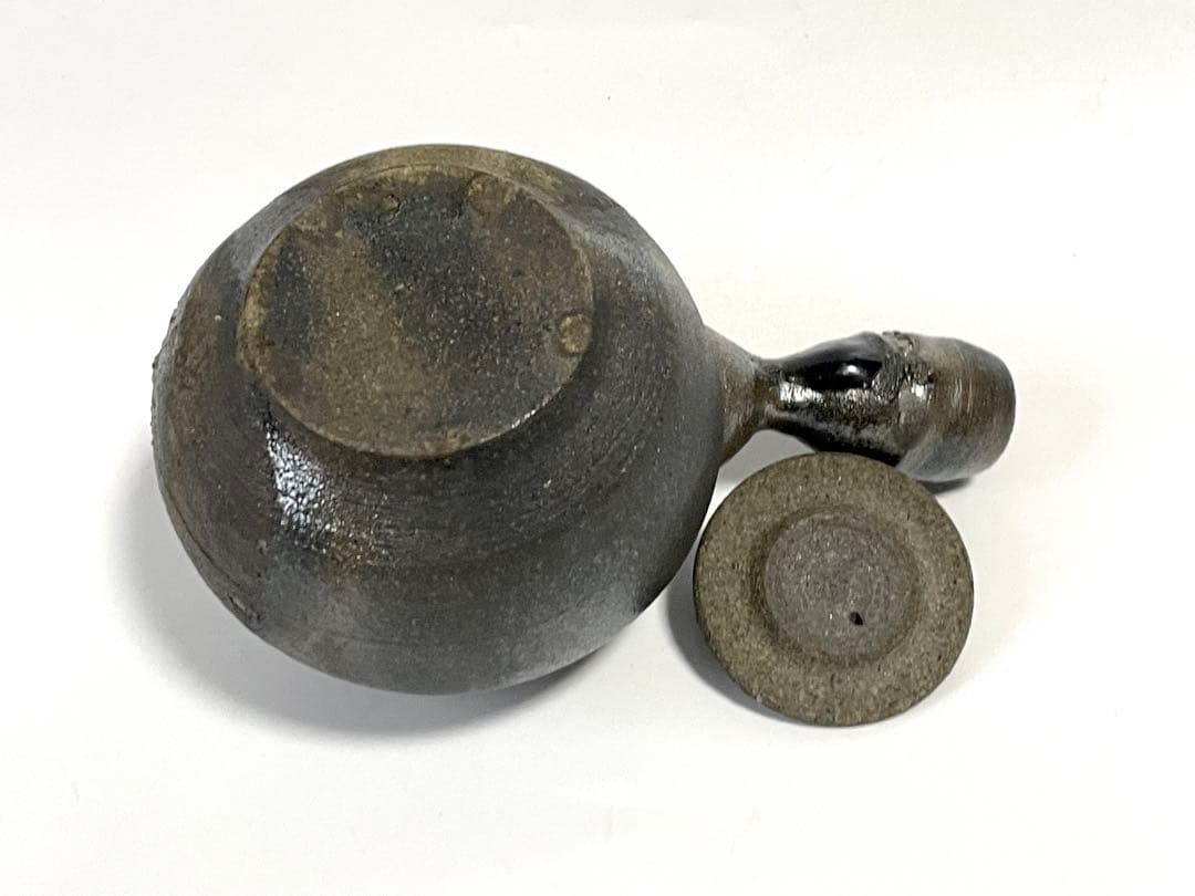 作家物　陶芸家　作者不明　急須　自然釉　横手急須　茶銚　煎茶　中国茶