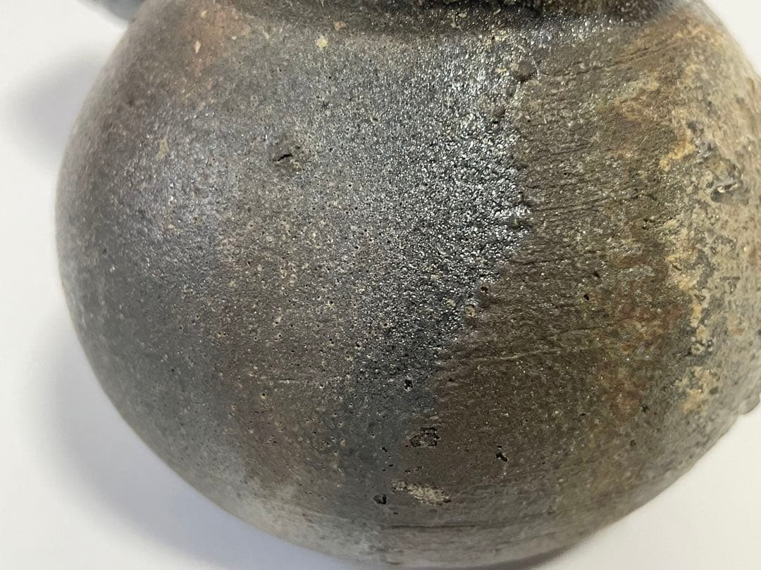 作家物　陶芸家　作者不明　急須　自然釉　横手急須　茶銚　煎茶　中国茶