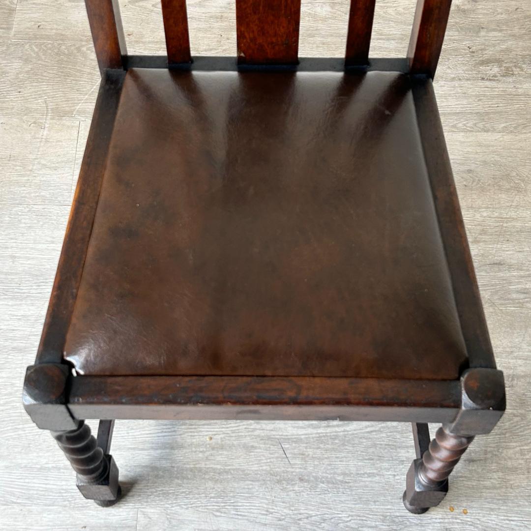 イギリス アンティーク 家具 ハイバック ダイニング チェア 椅子 420A2