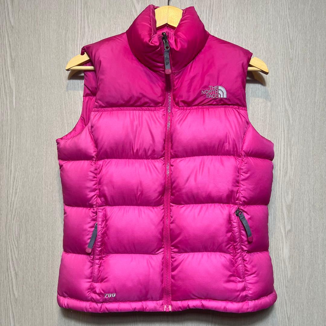 ザノースフェイス　ダウンベスト　レディースM ピンク　ヌプシ