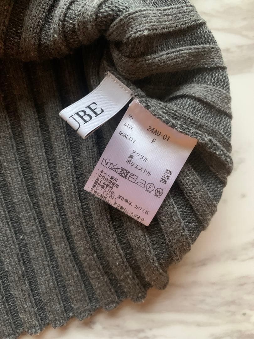 L'aube blanc Off Shoulder Panel Knit ニット