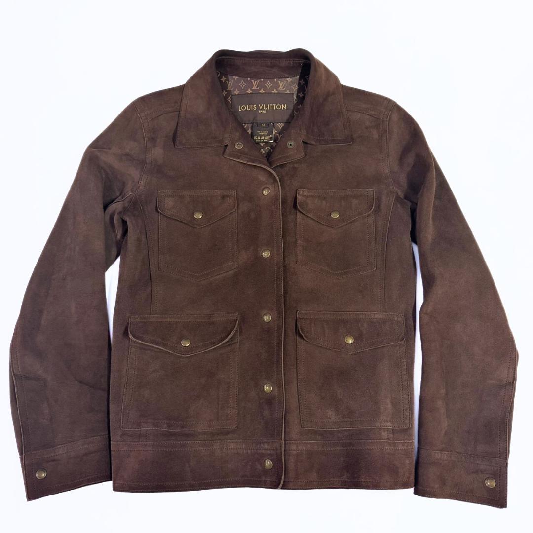専用 ルイヴィトン モノグラム ラムスキン スエードレザージャケット 36