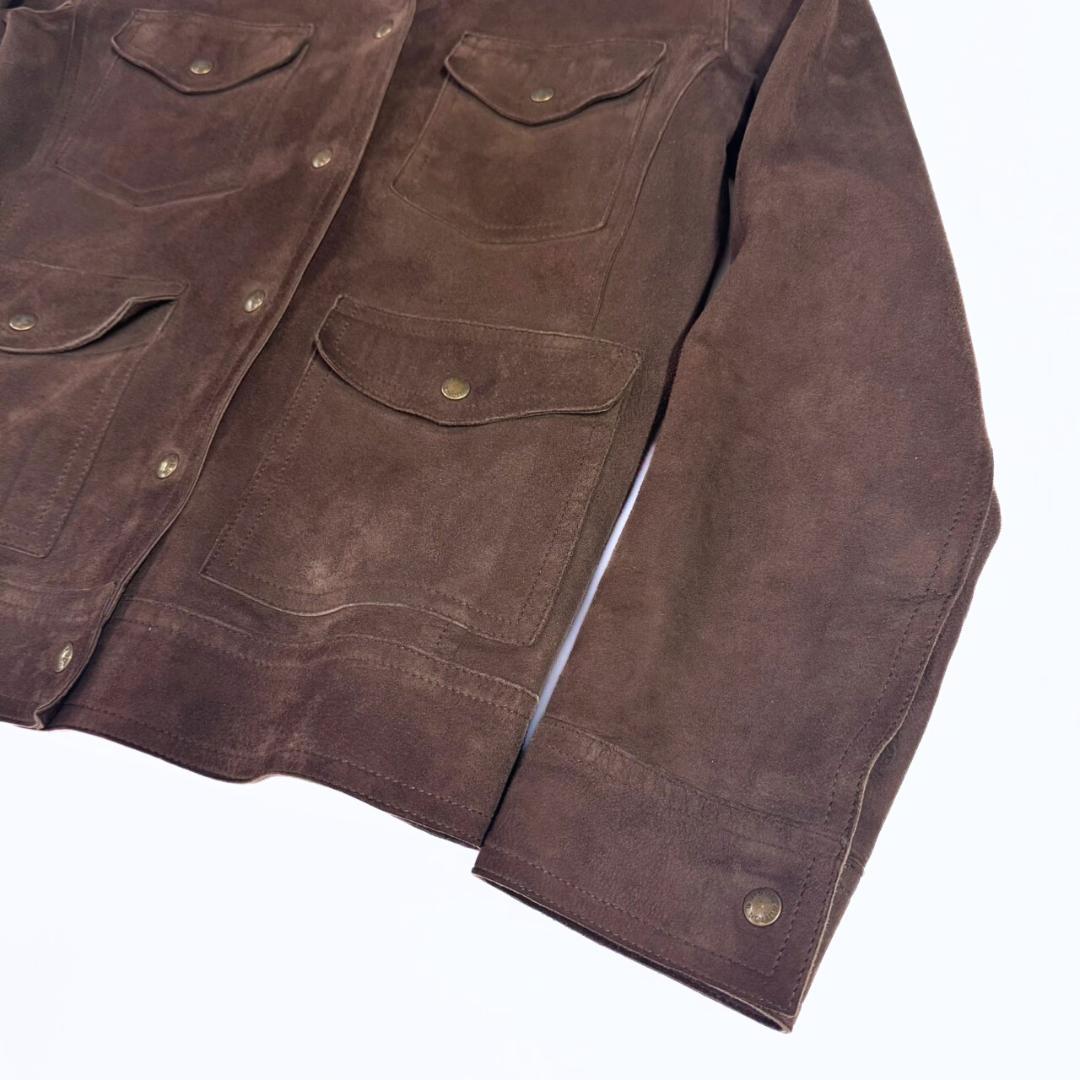専用 ルイヴィトン モノグラム ラムスキン スエードレザージャケット 36