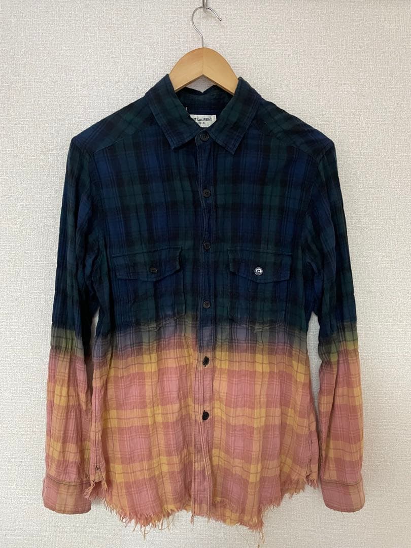 J*N様 相場以下Saint Laurent Paris グラデーション チェッ