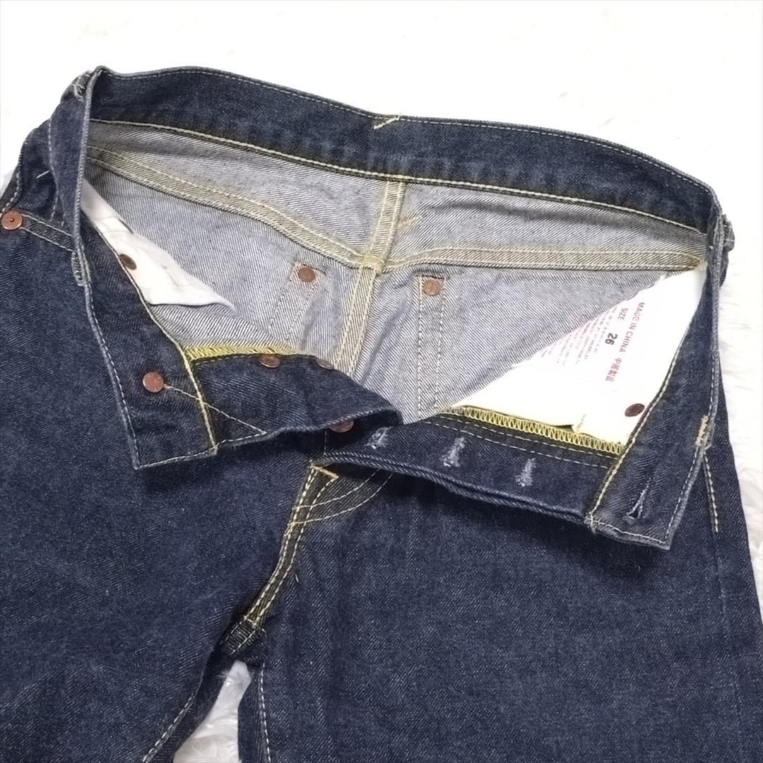 【美品】EVISU 刺繡入り デニムパンツ ジーンズ M ストレート k25