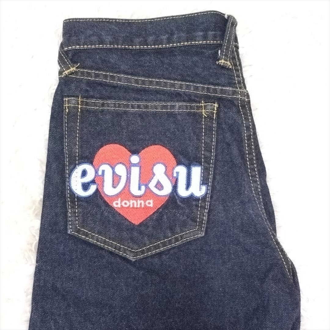 【美品】EVISU 刺繡入り デニムパンツ ジーンズ M ストレート k25