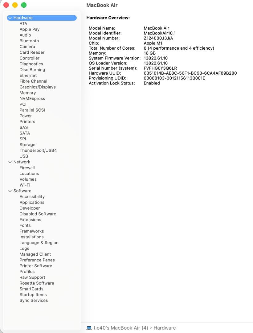 MacBook Air 13インチ M1 16GB 256GB US配列