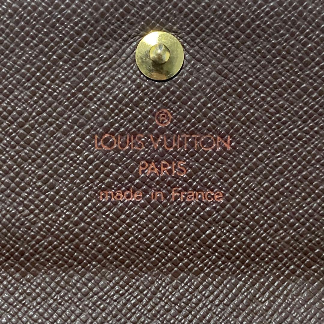 LOUIS VUITTON ヴィトン　三つ折り　財布　ダミエ　茶色　二つ折り