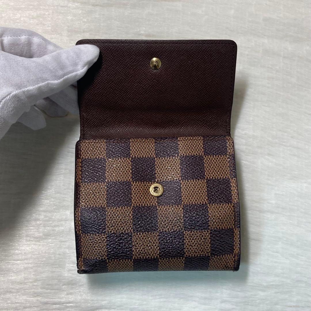 LOUIS VUITTON ヴィトン　三つ折り　財布　ダミエ　茶色　二つ折り