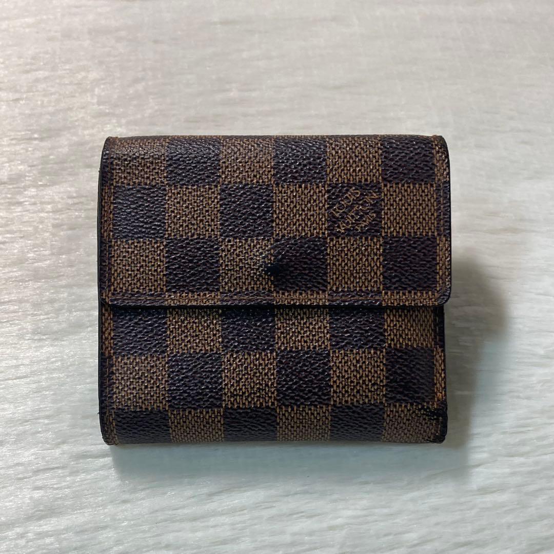 LOUIS VUITTON ヴィトン　三つ折り　財布　ダミエ　茶色　二つ折り