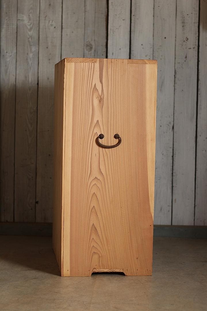 古い4マスの収納棚×木製引き出し　明治期　戸棚　本棚　食器棚　古家具　古道具