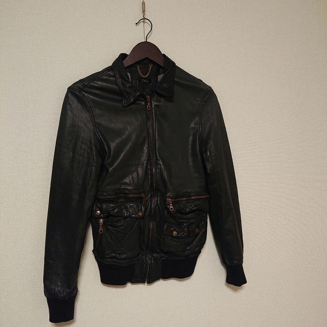 専用Sisii ダークブルー 変形 レザージャケット ユニセックス