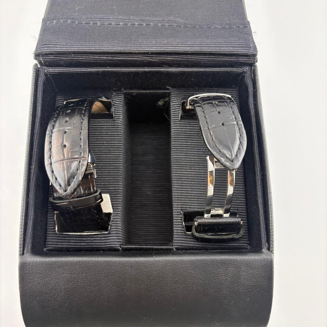 【美品】アイスリンク　ダイヤベゼル　替ベルト付　ストーン　A10519 箱付