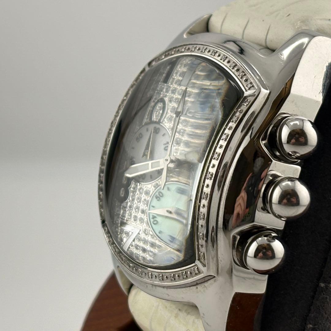 【美品】アイスリンク　ダイヤベゼル　替ベルト付　ストーン　A10519 箱付