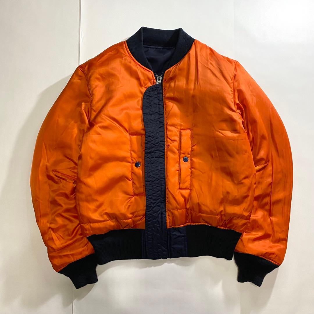 AVIREX アヴィレックス MA-1 フライト ネイビー ワッペン M 短丈