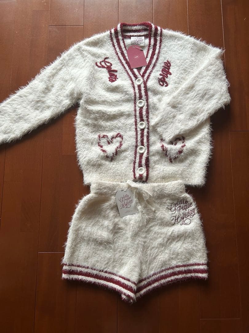 ジェラートピケ カーディガン＆ショートパンツパジャマ