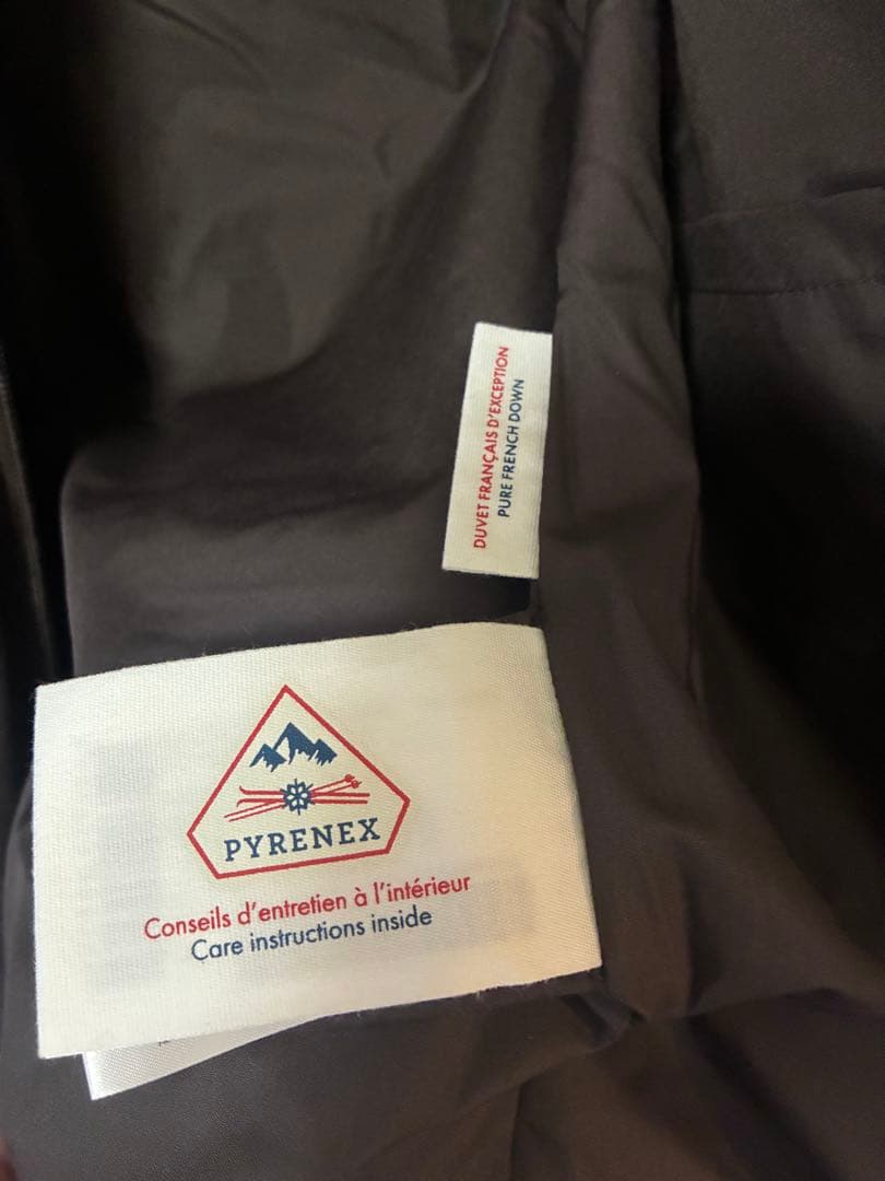 新品未使用　PYRENEX ダウンジャケット JP 36 人気ダークブラウン