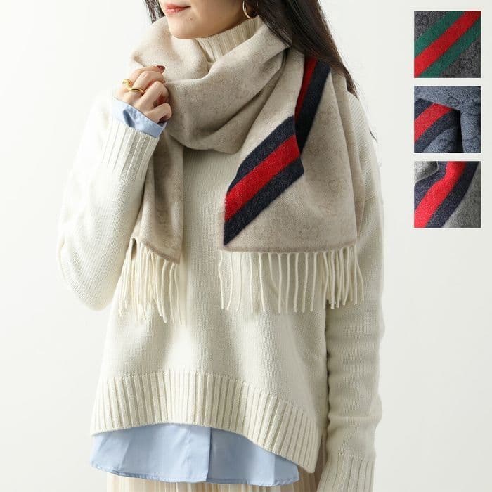 ❤美品箱付き❤GUCCI マフラー ストール ショール スカーフ❤ホワイト❤